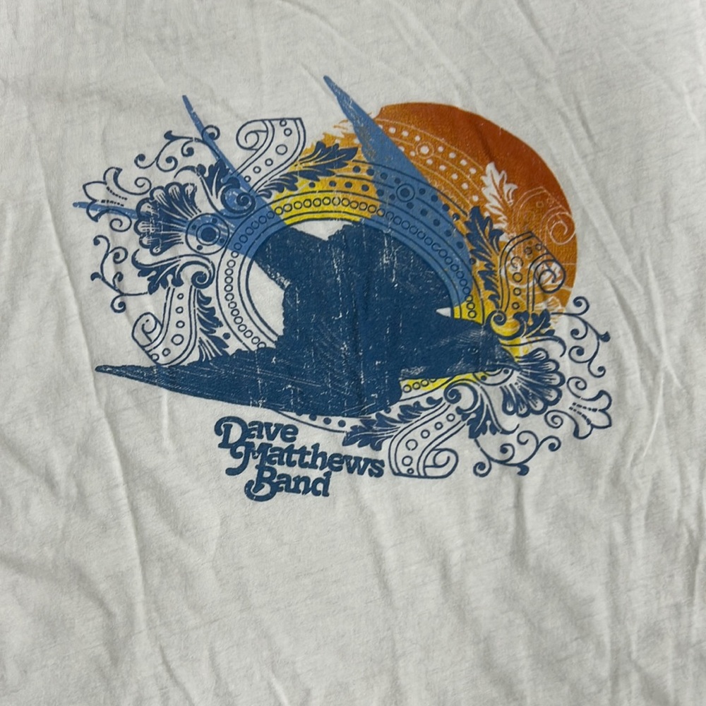 Dave Matthews Band Tee Shirt, Size Large Distressed, Vintage Soft